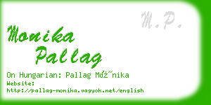 monika pallag business card